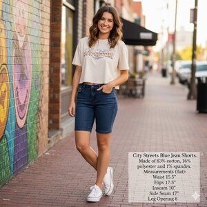 NWOT City Streets Blue Jean Shorts